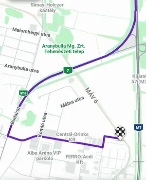 Dongfeng Székesfehérvár telephely térkép